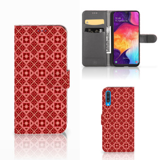 B2Ctelecom Samsung Galaxy A50 Telefoon Hoesje Batik Red