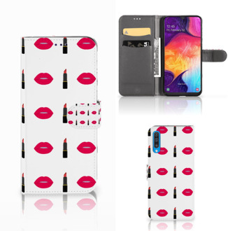 B2Ctelecom Samsung Galaxy A50 Telefoon Hoesje Lipstick Kiss