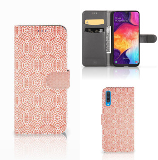 B2Ctelecom Samsung Galaxy A50 Telefoon Hoesje Pattern Orange