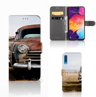 B2Ctelecom Samsung Galaxy A50 Telefoonhoesje met foto Vintage Auto