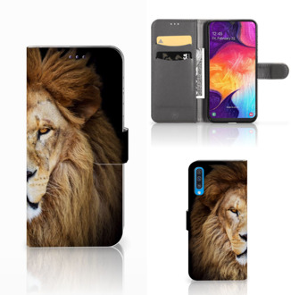 B2Ctelecom Samsung Galaxy A50 Telefoonhoesje met Pasjes Leeuw