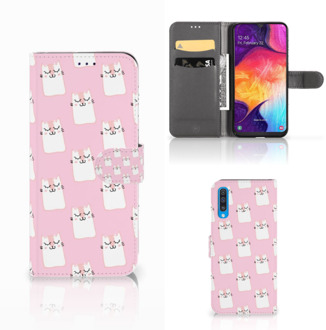 B2Ctelecom Samsung Galaxy A50 Telefoonhoesje met Pasjes Sleeping Cats