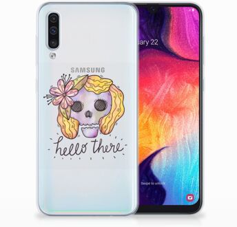 B2Ctelecom Samsung Galaxy A50 TPU Hoesje Boho Skull