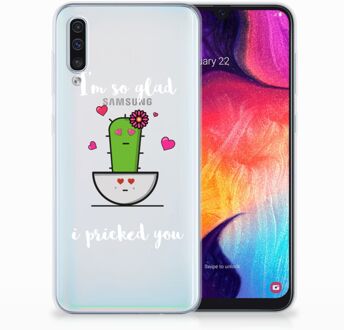 B2Ctelecom Samsung Galaxy A50 TPU Hoesje Design Cactus Glad