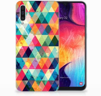 B2Ctelecom Samsung Galaxy A50 TPU Hoesje Geruit