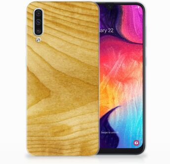 B2Ctelecom Samsung Galaxy A50 TPU Hoesje Licht Hout