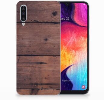 B2Ctelecom Samsung Galaxy A50 TPU Hoesje Old Wood