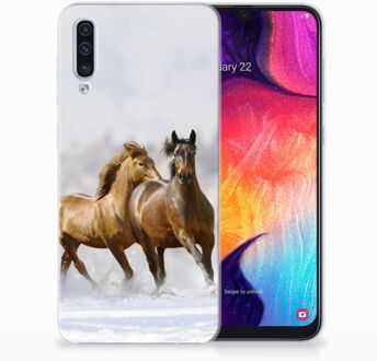 B2Ctelecom Samsung Galaxy A50 TPU Hoesje Paarden