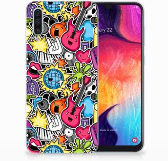 B2Ctelecom Samsung Galaxy A50 TPU Hoesje Punk Rock