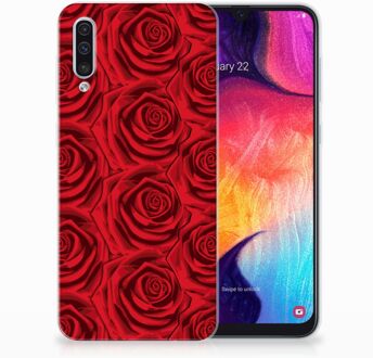 B2Ctelecom Samsung Galaxy A50 TPU Hoesje Red Roses