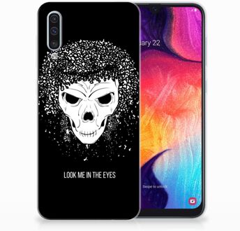 B2Ctelecom Samsung Galaxy A50 TPU Hoesje Skull Hair