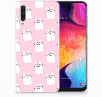 B2Ctelecom Samsung Galaxy A50 TPU Hoesje Sleeping Cats