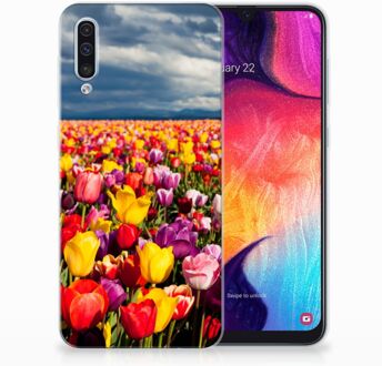 B2Ctelecom Samsung Galaxy A50 TPU Hoesje Tulpen