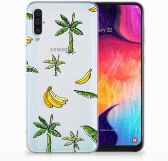 B2Ctelecom Samsung Galaxy A50 TPU Siliconen Hoesje Design Banana Tree