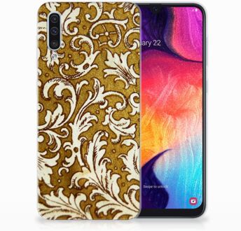 B2Ctelecom Samsung Galaxy A50 TPU Siliconen Hoesje Design Barok Goud