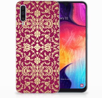 B2Ctelecom Samsung Galaxy A50 TPU-siliconen Hoesje Design Barok Pink