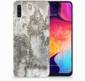 B2Ctelecom Samsung Galaxy A50 TPU Siliconen Hoesje Design Beton