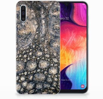 B2Ctelecom Samsung Galaxy A50 TPU-siliconen Hoesje Krokodillenprint