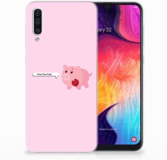 B2Ctelecom Samsung Galaxy A50 TPU Siliconen Hoesje Pig Mud