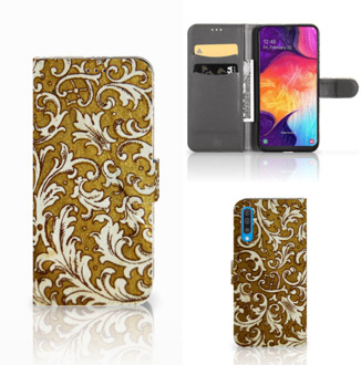 B2Ctelecom Samsung Galaxy A50 Wallet Case Barok Goud