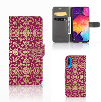 B2Ctelecom Samsung Galaxy A50 Wallet Case Barok Pink