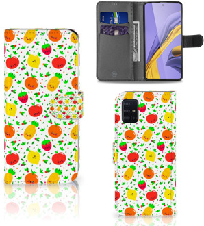 B2Ctelecom Samsung Galaxy A51 Book Cover Fruits