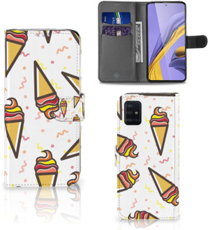 B2Ctelecom Samsung Galaxy A51 Book Cover Icecream