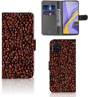 B2Ctelecom Samsung Galaxy A51 Book Cover Koffiebonen