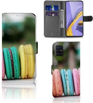 B2Ctelecom Samsung Galaxy A51 Book Cover Macarons