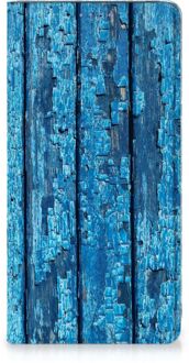 B2Ctelecom Samsung Galaxy A51 Book Wallet Case Blauw Wood