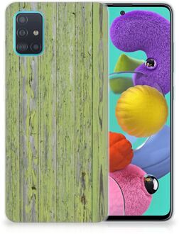 B2Ctelecom Samsung Galaxy A51 Bumper Hoesje Green Wood