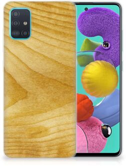 B2Ctelecom Samsung Galaxy A51 Bumper Hoesje Licht Hout