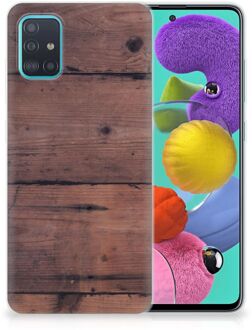 B2Ctelecom Samsung Galaxy A51 Bumper Hoesje Old Wood