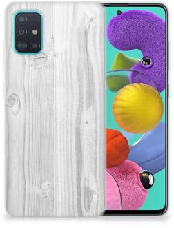 B2Ctelecom Samsung Galaxy A51 Bumper Hoesje White Wood