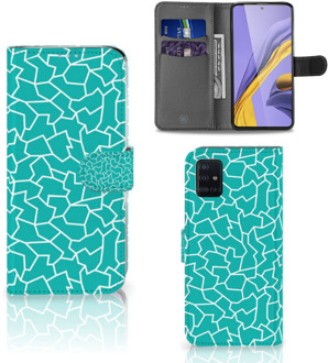 B2Ctelecom Samsung Galaxy A51 Hoesje Design Cracks Blue