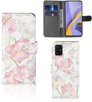 B2Ctelecom Samsung Galaxy A51 Hoesje Lovely Flowers