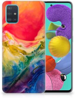 B2Ctelecom Samsung Galaxy A51 Hoesje maken Watercolor Dark