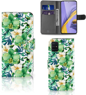 B2Ctelecom Samsung Galaxy A51 Hoesje Orchidee Groen