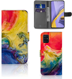 B2Ctelecom Samsung Galaxy A51 Hoesje Watercolor Dark