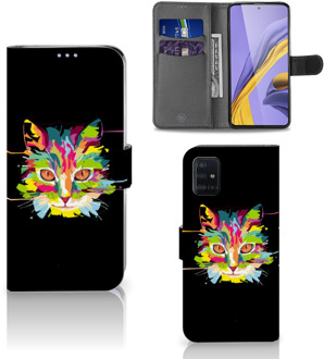 B2Ctelecom Samsung Galaxy A51 Leuk Hoesje Cat Color