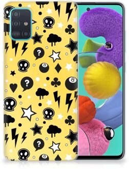 B2Ctelecom Samsung Galaxy A51 Silicone Back Case Punk Yellow