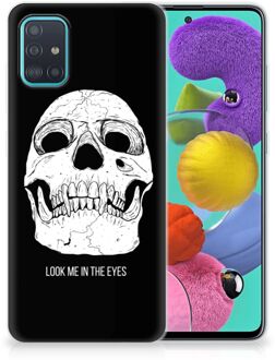 B2Ctelecom Samsung Galaxy A51 Silicone Back Case Skull Eyes