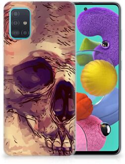 B2Ctelecom Samsung Galaxy A51 Silicone Back Case Skullhead