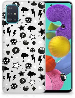 B2Ctelecom Samsung Galaxy A51 Silicone Back Case Zilver Punk