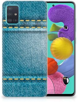 B2Ctelecom Samsung Galaxy A51 Silicone Back Cover Jeans