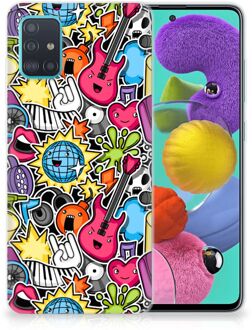 B2Ctelecom Samsung Galaxy A51 Silicone Back Cover Punk Rock