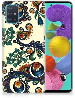 B2Ctelecom Samsung Galaxy A51 Siliconen Hoesje Barok Flower