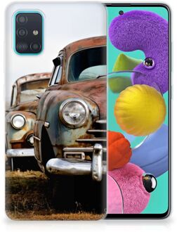 B2Ctelecom Samsung Galaxy A51 Siliconen Hoesje met foto Vintage Auto