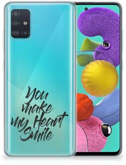 B2Ctelecom Samsung Galaxy A51 Siliconen hoesje met naam Heart Smile