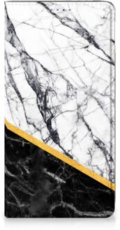 B2Ctelecom Samsung Galaxy A51 Standcase Hoesje Marble White Black